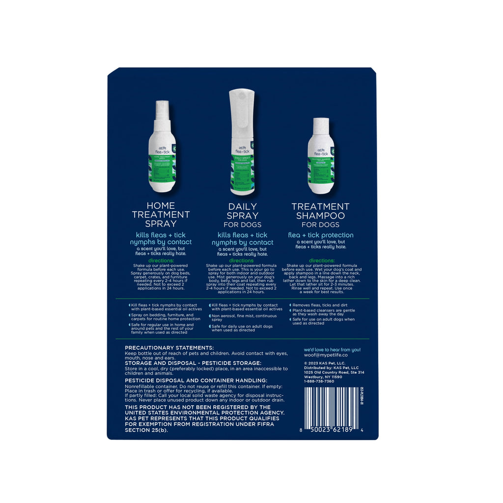 Pet Life Unlimited Flea & Tick 3-Step Prevention Trial Kit for Dogs