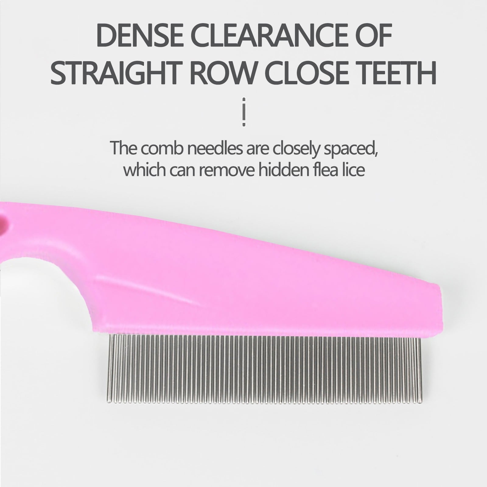 Herrnalise Multifunctional Pet Hair Comb Tear Stain Removal, Dog/Cat Lice Comb, Flea Brush for Cats, Suitable for Small Dogs Puppies, 2 in 1 Dog/Cat Comb Teeth Stainless Steel Combing Massage