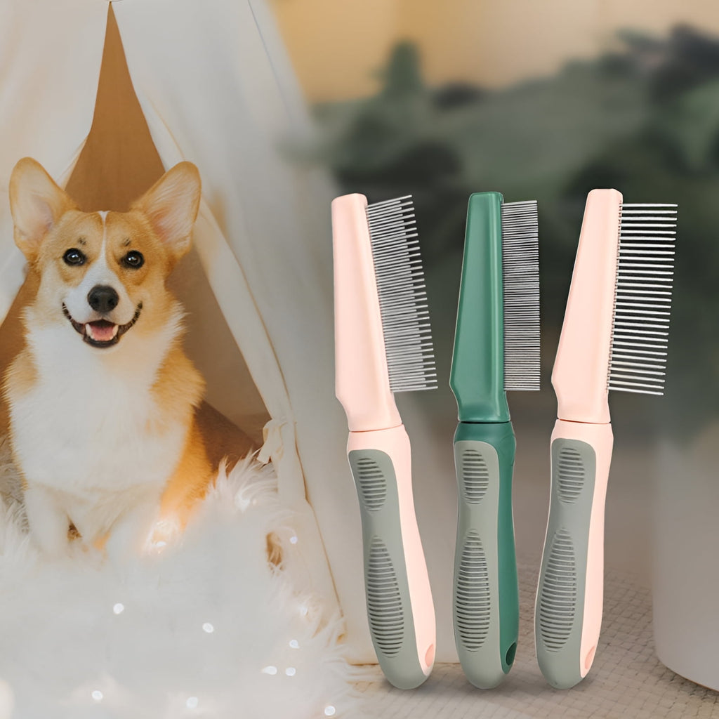 ACDANC Flea Comb,Stainless Steel Flea Comb for Dogs,For Long Curly Hair Flea Comb for Cats,Blue
