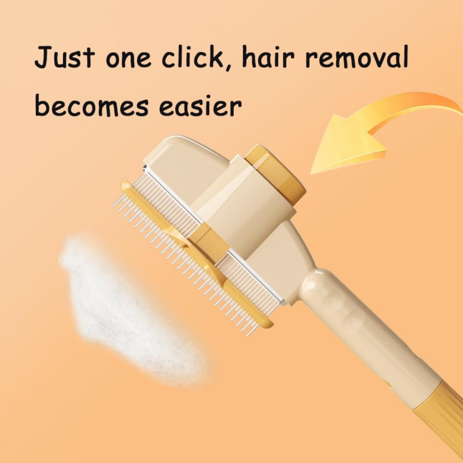 Self-cleaning Pet Flea Comb Grooming Brush, Pet Hair Removal Comb Flea Comb, 2025 New Grooming Brush Flea Comb for Cats and Dog, Pet Hair Grooming Brush Supplies (2Green+2Yellow)