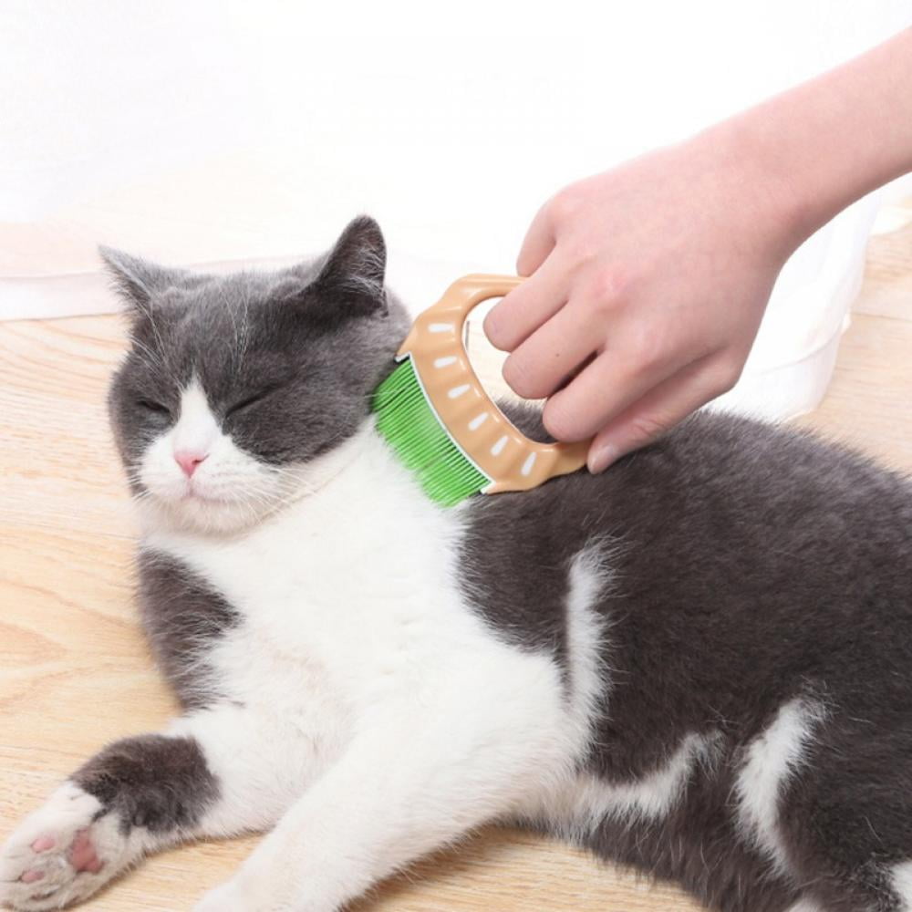 Cat Comb Pet Massage Comb Cat Shell Comb Cat Grooming and Deshedding Comb Pet Short and Long Hair Removal Comb Double Sided Pet Lice Comb Fine Teeth Dandruff Comb for Dog Cat