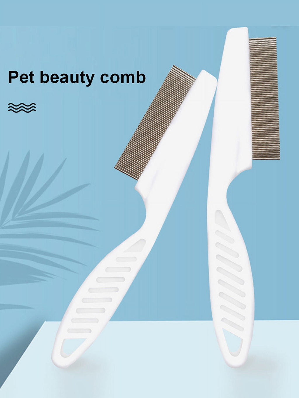 Yguping Stainless Steel Pets Shedding Steel Needle Comb Washable Puppy Self-cleaning Brushes Universal Dog Ticks Brush Grooming Products