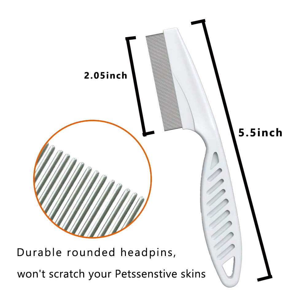Pet Comb for Dogs & Cats,Small Dog & Cat Grooming Comb 3 Combs,Pet Long & Short Stainless Steel Teeth Shedding Comb for Removing Matted Fur, Knots & Tangle(3pack)