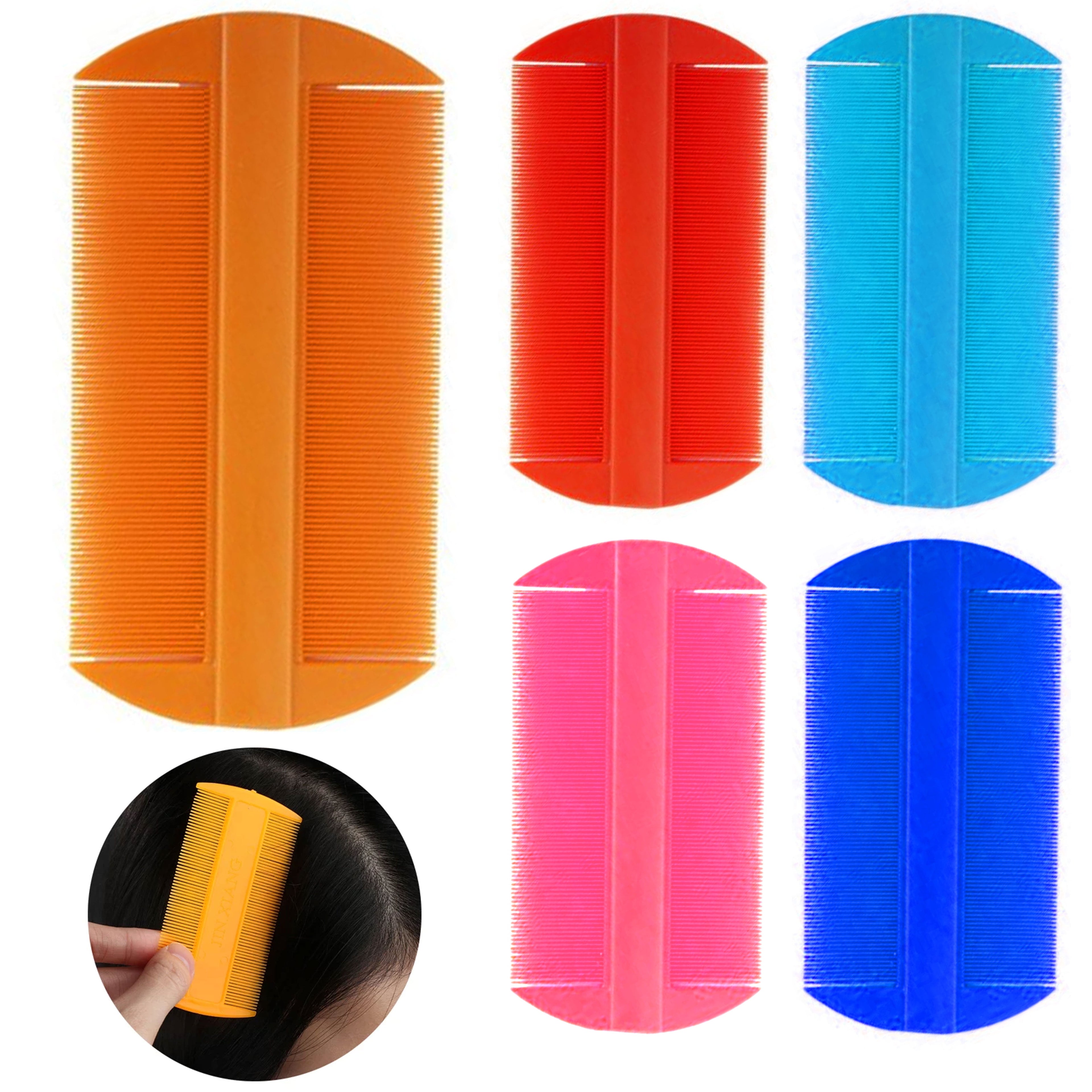 3 Fine Tooth Compact Comb Hair Head Lice Remove Ticks Nit Double Sided Grooming