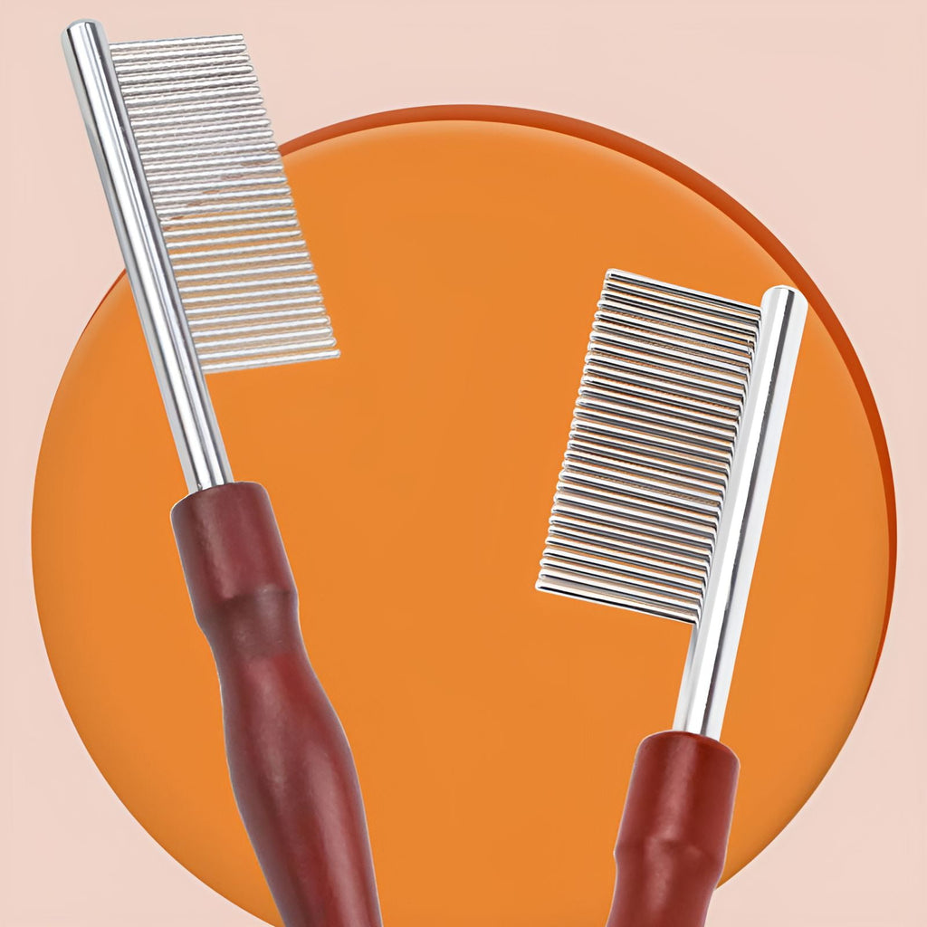 ACDANC Dog Comb,Stainless Steel Dematting Comb for Dogs,For All Pet Hair Areas Metal Comb,Green