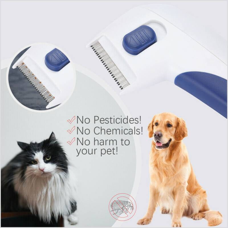 Pets Lice Remover Electric Flea Zapper Safe Cat Dog Cleaning Comb Hair Brush