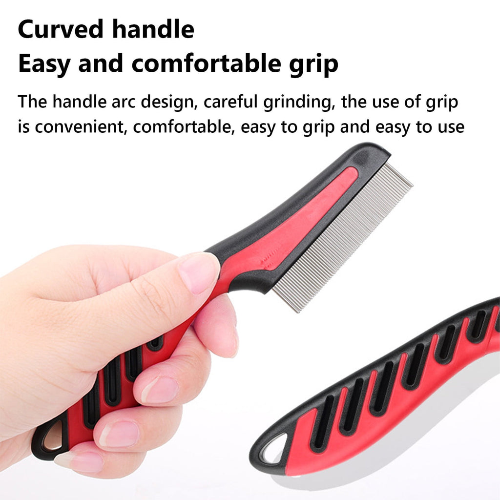 Pet Flea Comb Flea Lice Comb Dog Hair Comb Cats Flea Combs with Long Handle Pet Care Accessories for Ticks Removal Universal for Ticks Lice and Fleas