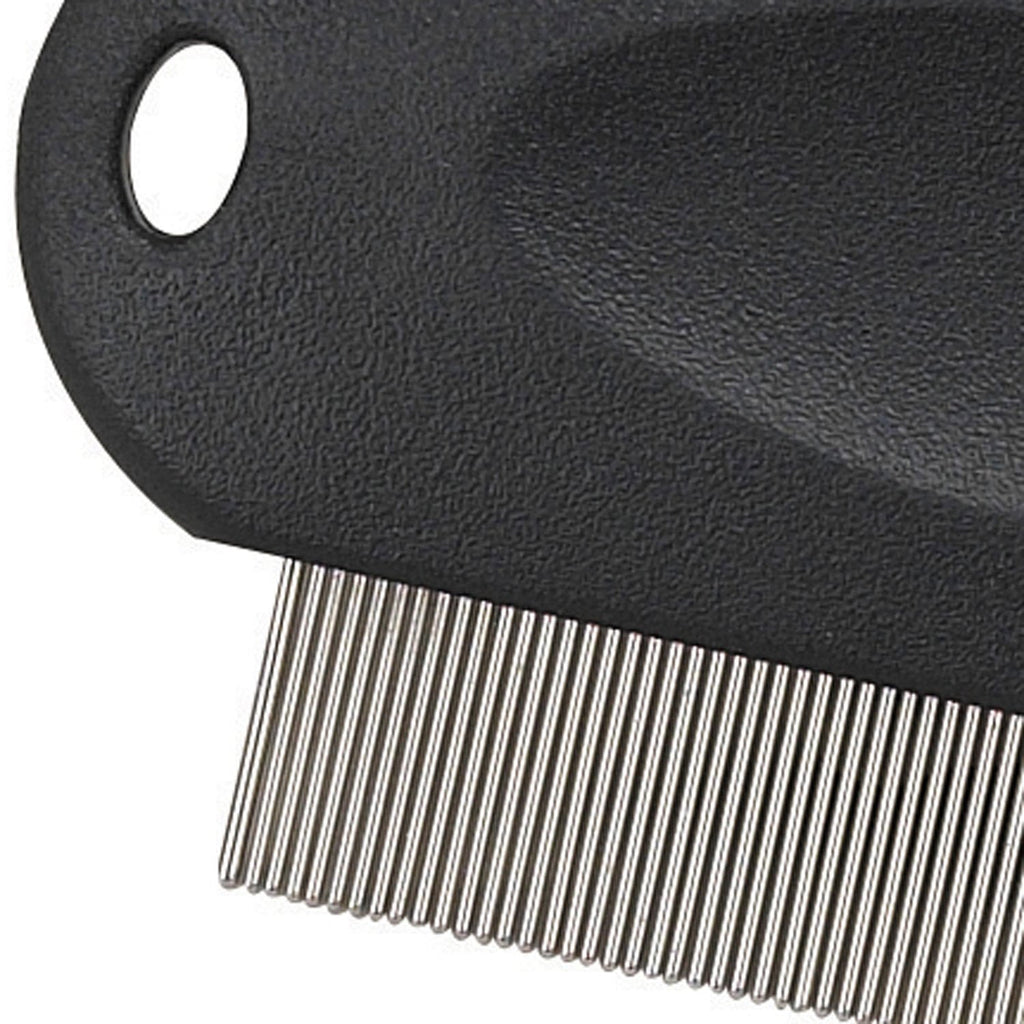 Mgt  Contoured Grip Flea Comb Black