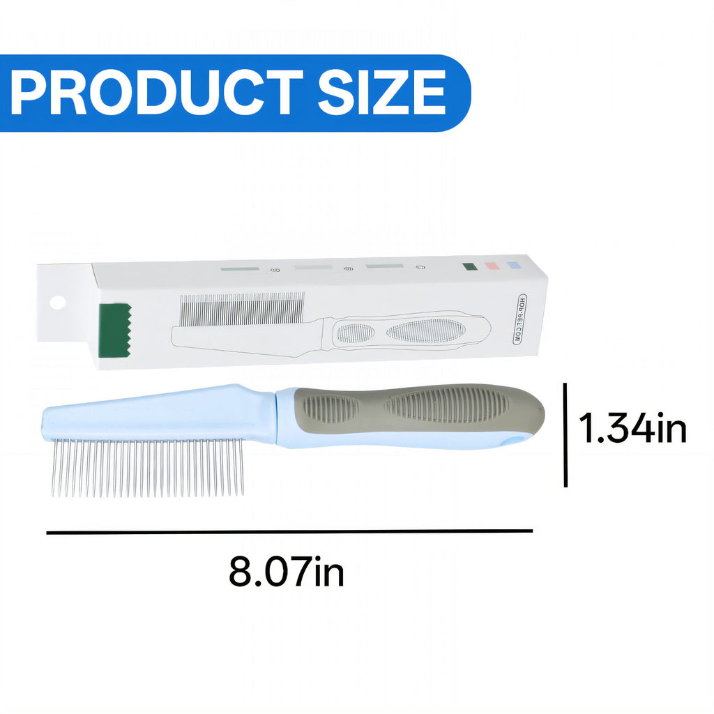 ACDANC Flea Comb,Stainless Steel Flea Comb for Dogs,For Long Curly Hair Flea Comb for Cats,Blue