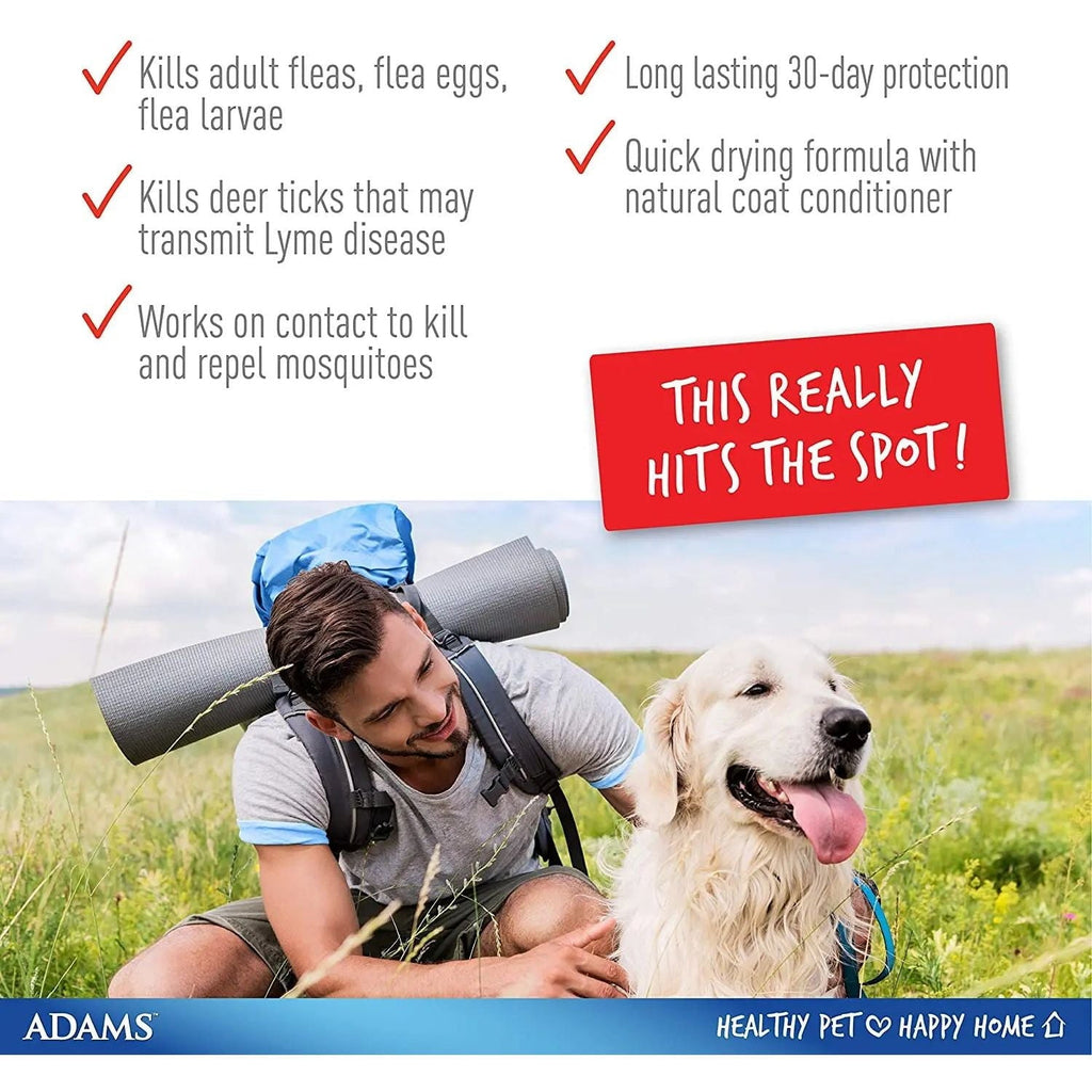 Adams Plus Flea and Tick Spot On for Extra Large Dogs 61-150 lbs. 1-Month Supply