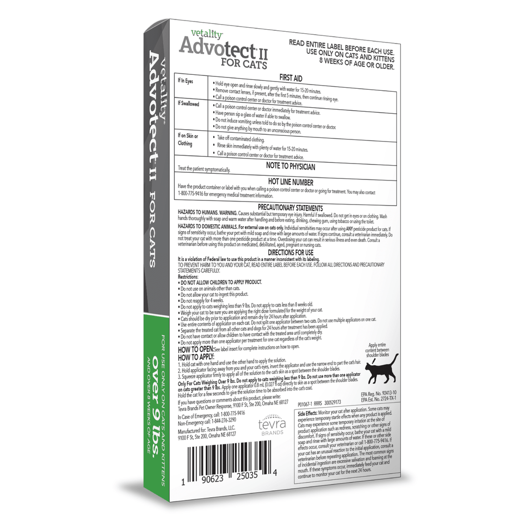 Vetality  9 lbs Advotect Ii Cat Flea Treatment