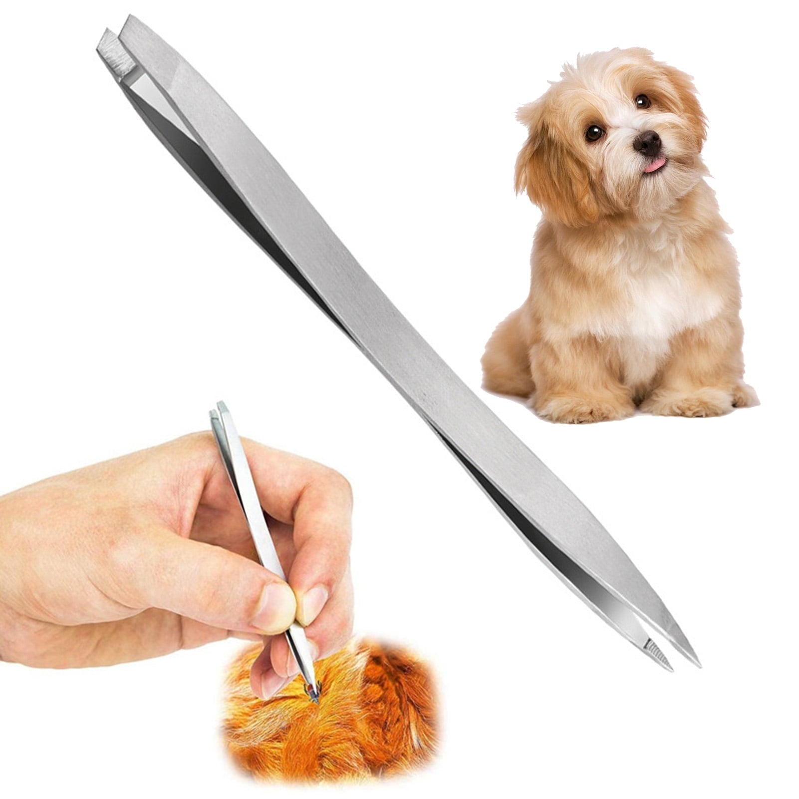 Tnobhg 3Pcs/Set Tick Removal Tool Stainless Steel Pets Easy Durable Effective Tick Remover for Dogs Cats Humans