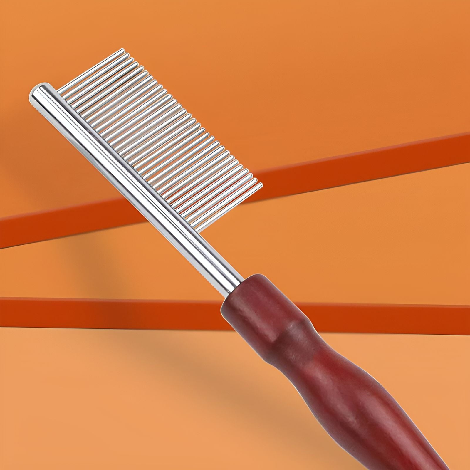 ACDANC 2Pcs Dog Comb,Compact & Portable Metal Comb,Fine Teeth Spacing Dematting Comb for Dogs,Color-Mixing1