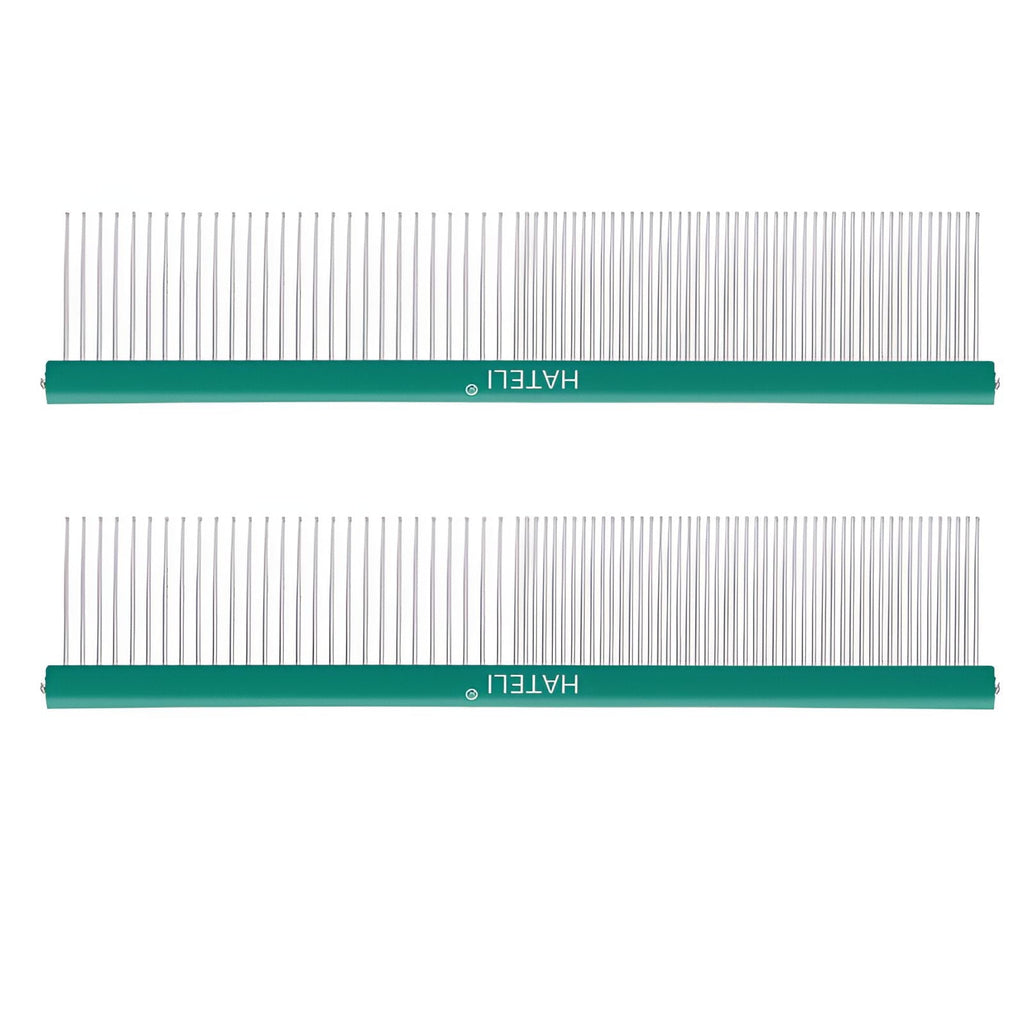 ACDANC 2Pcs Dog Comb,Compact & Portable Metal Comb,Fine Teeth Spacing Dematting Comb for Dogs,Color-Mixing1
