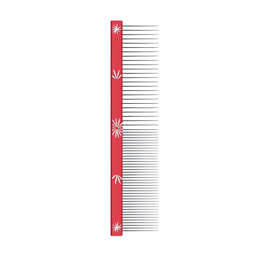ACDANC Dog Comb,Fine-Toothed Comb Metal Comb,Gentle Massage Dematting Comb for Dogs,Red