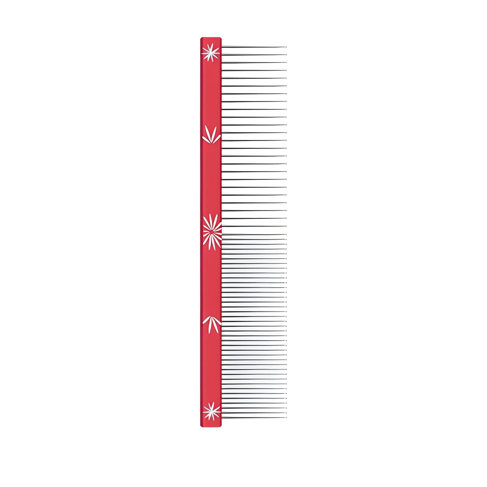 ACDANC Dog Comb,Fine-Toothed Comb Metal Comb,Gentle Massage Dematting Comb for Dogs,Red