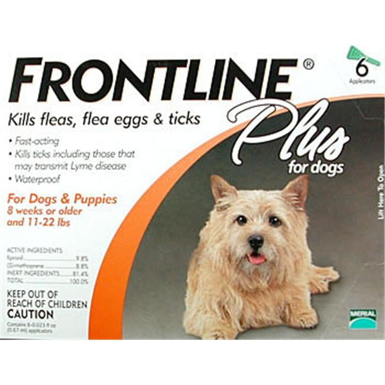 Merial FRONTLINEPLUS6-ORANGE Frontline Plus 6 Pack Dog 0-22 Lbs. - Orange