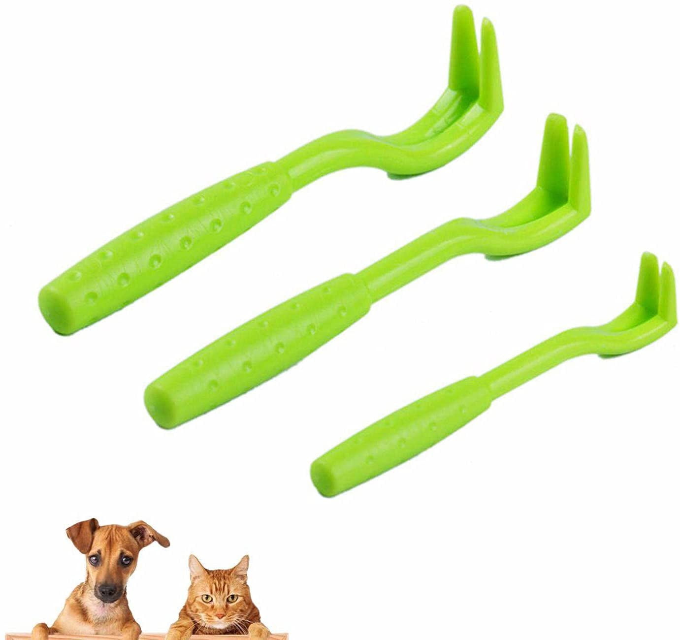 PHANY 3PCS Tick Clip, Tick Hooks, Tick Traps, Tick Traps for Dogs and Cats, Tick and Flea Removal, Green
