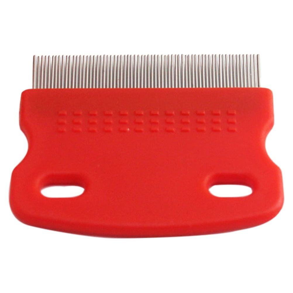 Pet Comb Stainless Steel Toothed Grooming Cleaning Hair Brush Flea Remover for Cat Dog (Random Color)