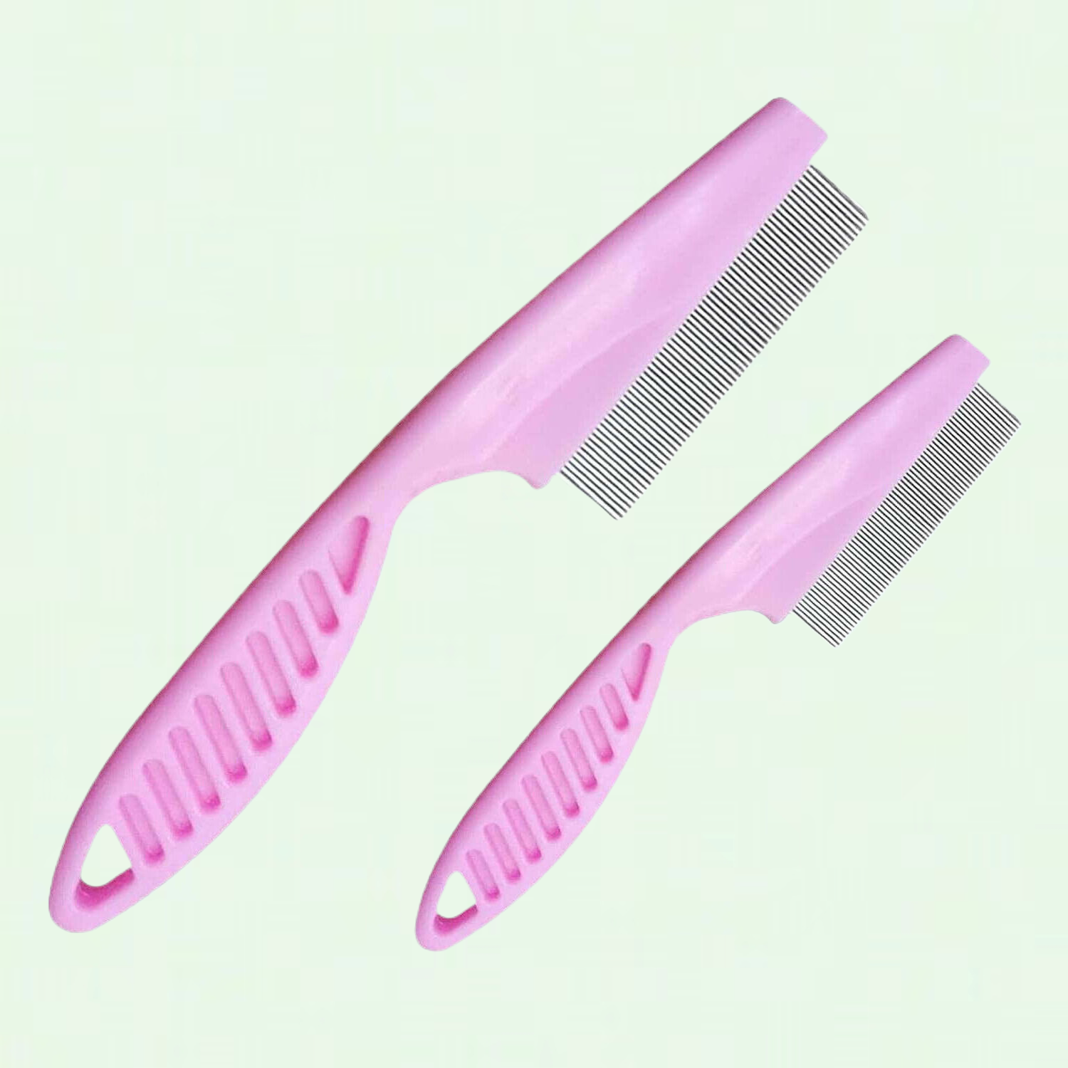 Pet Grooming Comb Set, 2 Pcs Fine Tooth Hair Combs for Dog Flea, Lice, and Tear Stain Removal, Tick and Dandruff Removal Brush for Puppy and Kitten