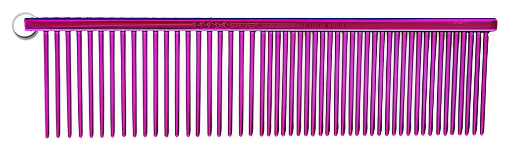 Resco US-Made Combination Comb for Dogs and Cats, 1.5" Pins, Candy Red
