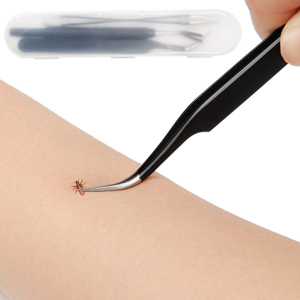 Stainless In Kit 3 Tick Tick Coitek Remover Remover Tweezers Black Tick 1 Tools & Home Improvement, Tweezers Set (3 Pieces)