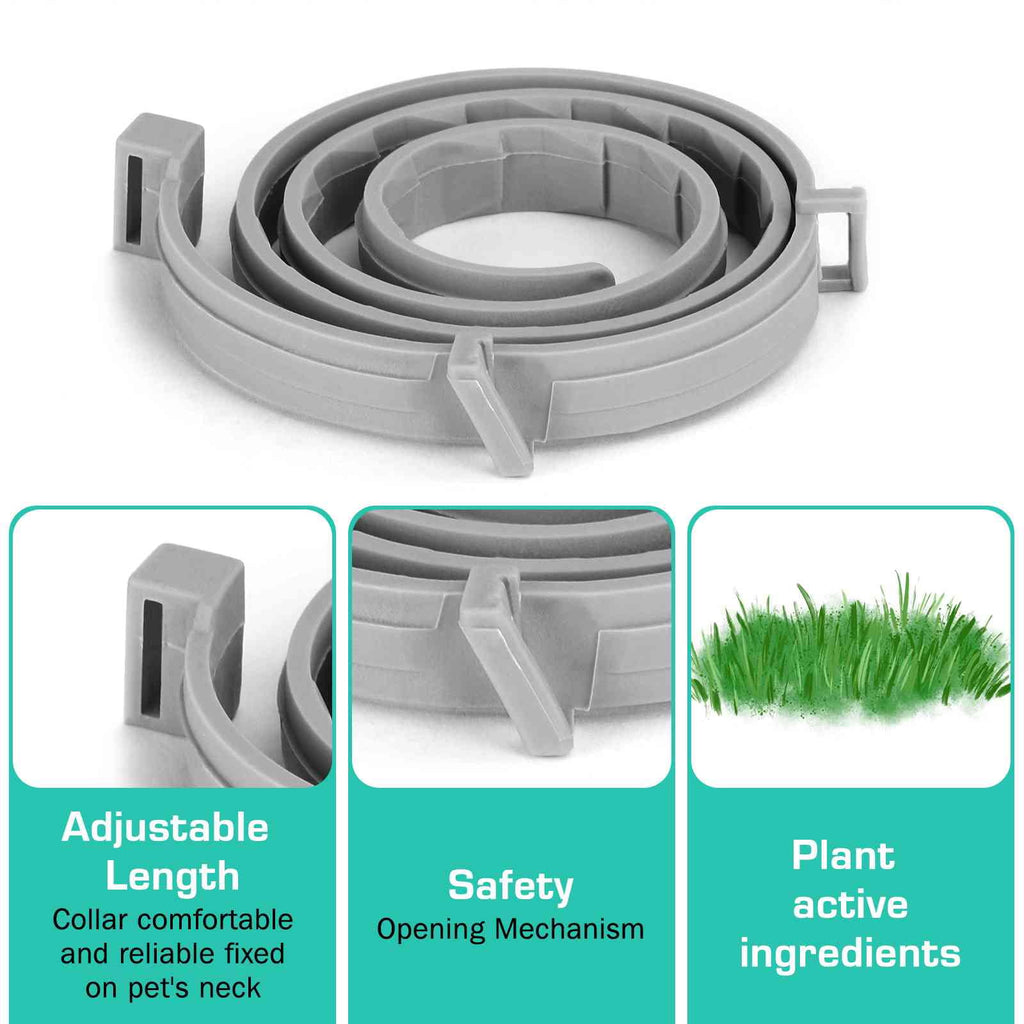 UrbanX Natural Ingredients, Flea and Tick Prevention and Treatment Collar for Norwegian Buhund and Other Medium Size Herding Dogs Dogs. Waterproof & Adjustable. (2 Pack with Comb)