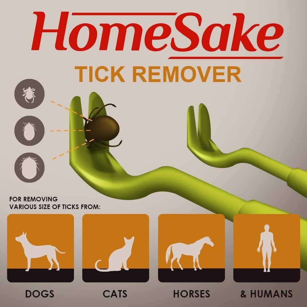 Tick Removal Tool for Dogs, Cats and Humans | Removes Entire Head & Body | Pain-Free Ticks Remover | 100% Chemical-Free | Pack of 3