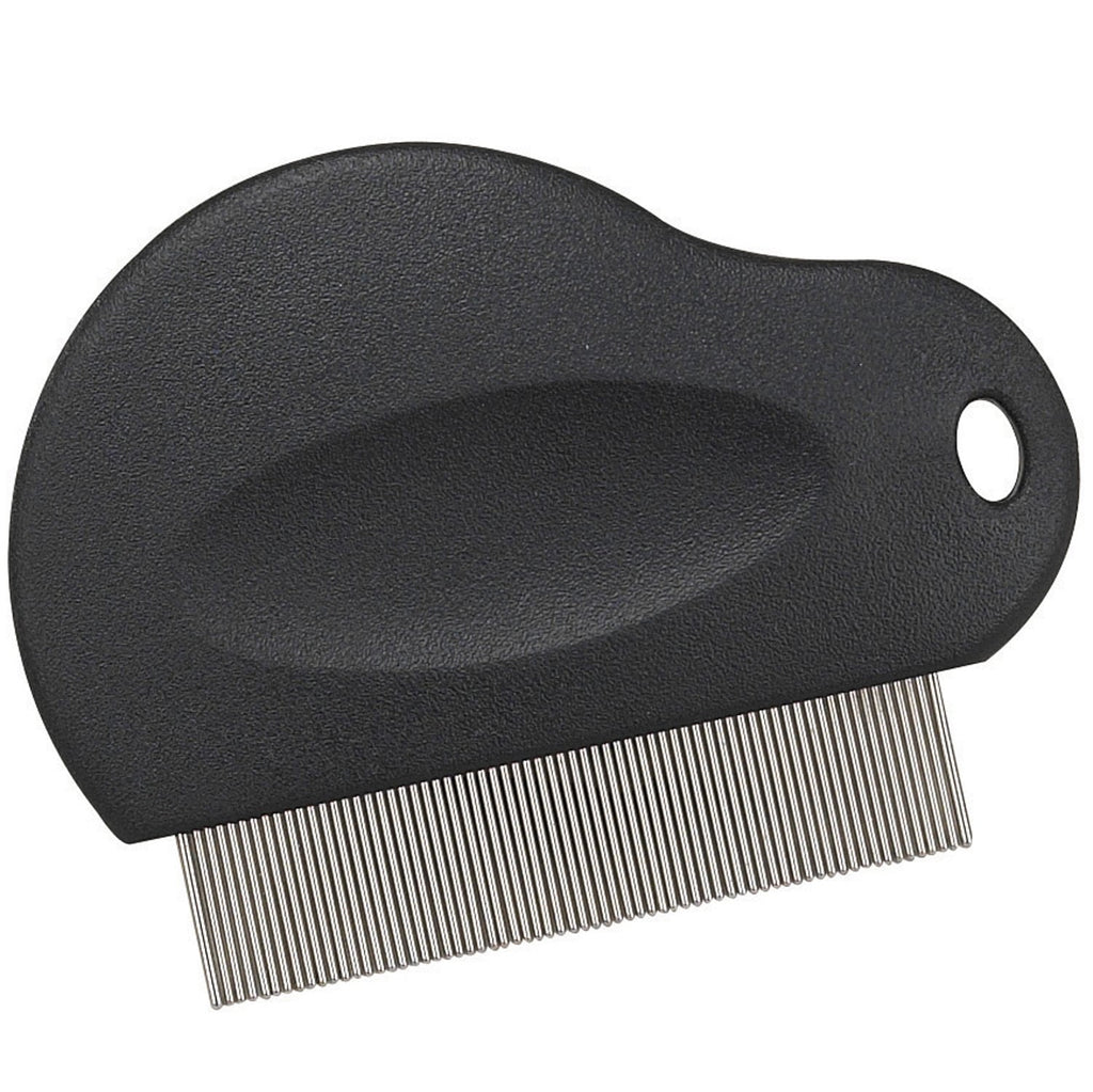 Mgt  Contoured Grip Flea Comb Black