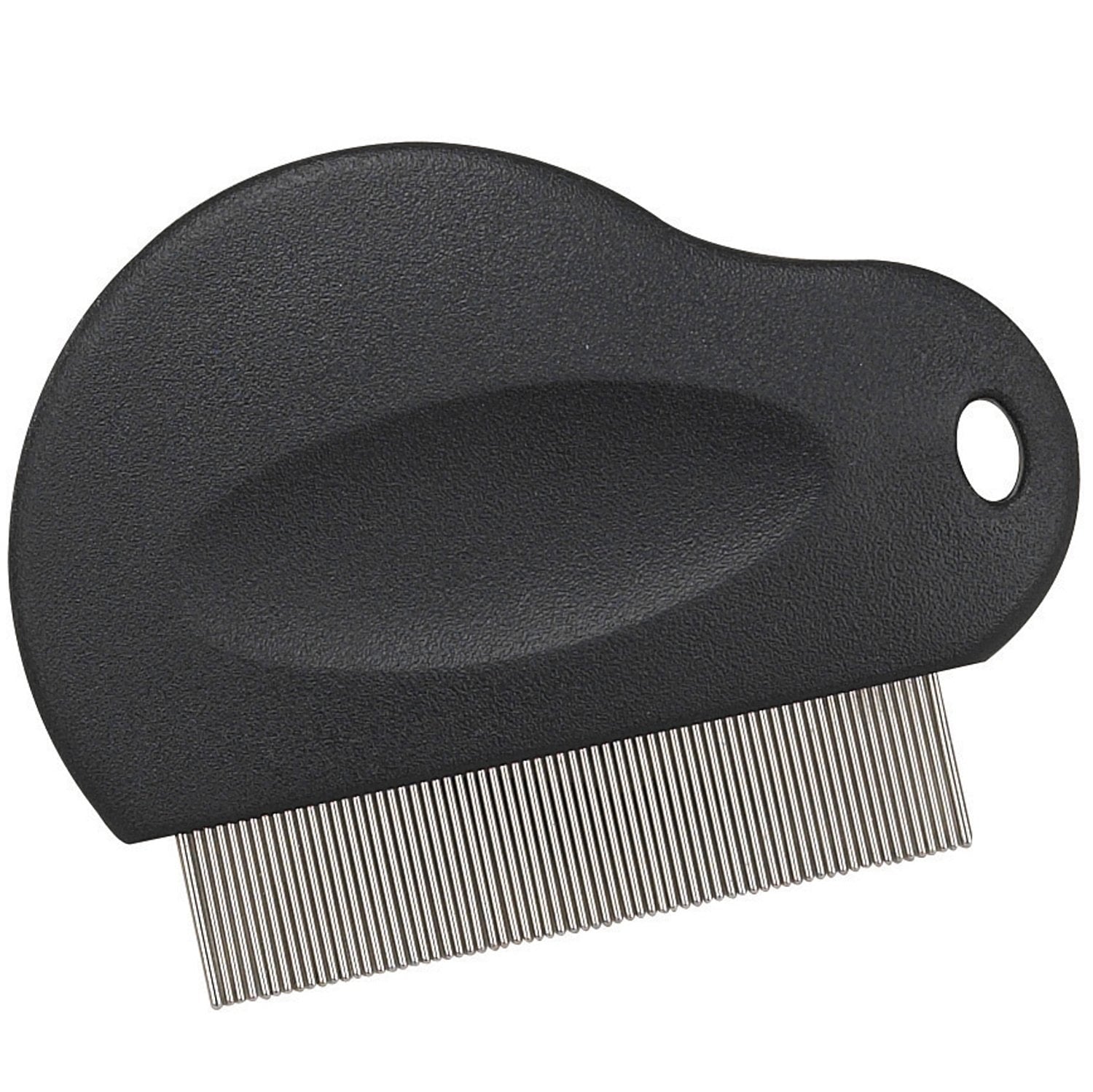 Mgt  Contoured Grip Flea Comb Black