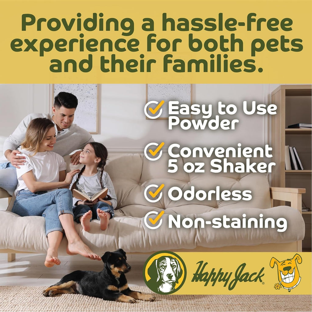 Happy Jack Flea and Tick Powder for Dogs, 5 oz Can