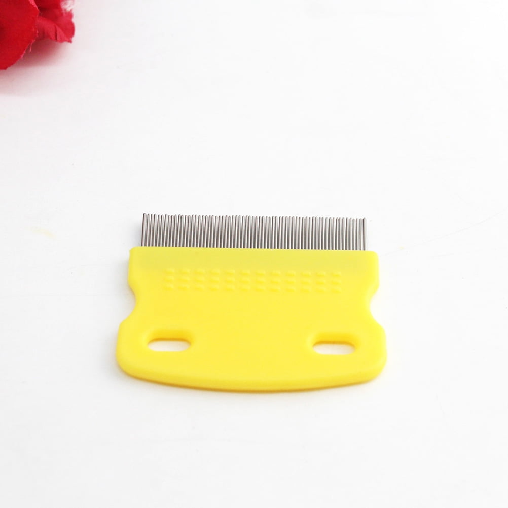Pet Comb Stainless Steel Toothed Grooming Cleaning Hair Brush Flea Remover for Cat Dog (Random Color)