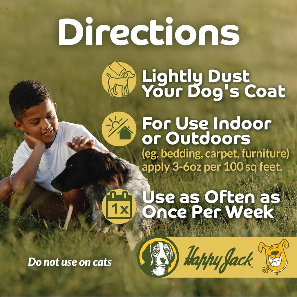 Happy Jack Flea and Tick Powder for Dogs, 5 oz Can