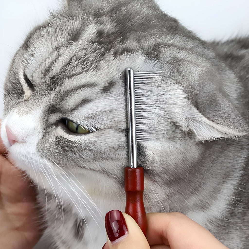 ACDANC Dog Comb,Compact & Convenient Metal Comb,Rounded Bristles Dematting Comb for Dogs,Muzhi