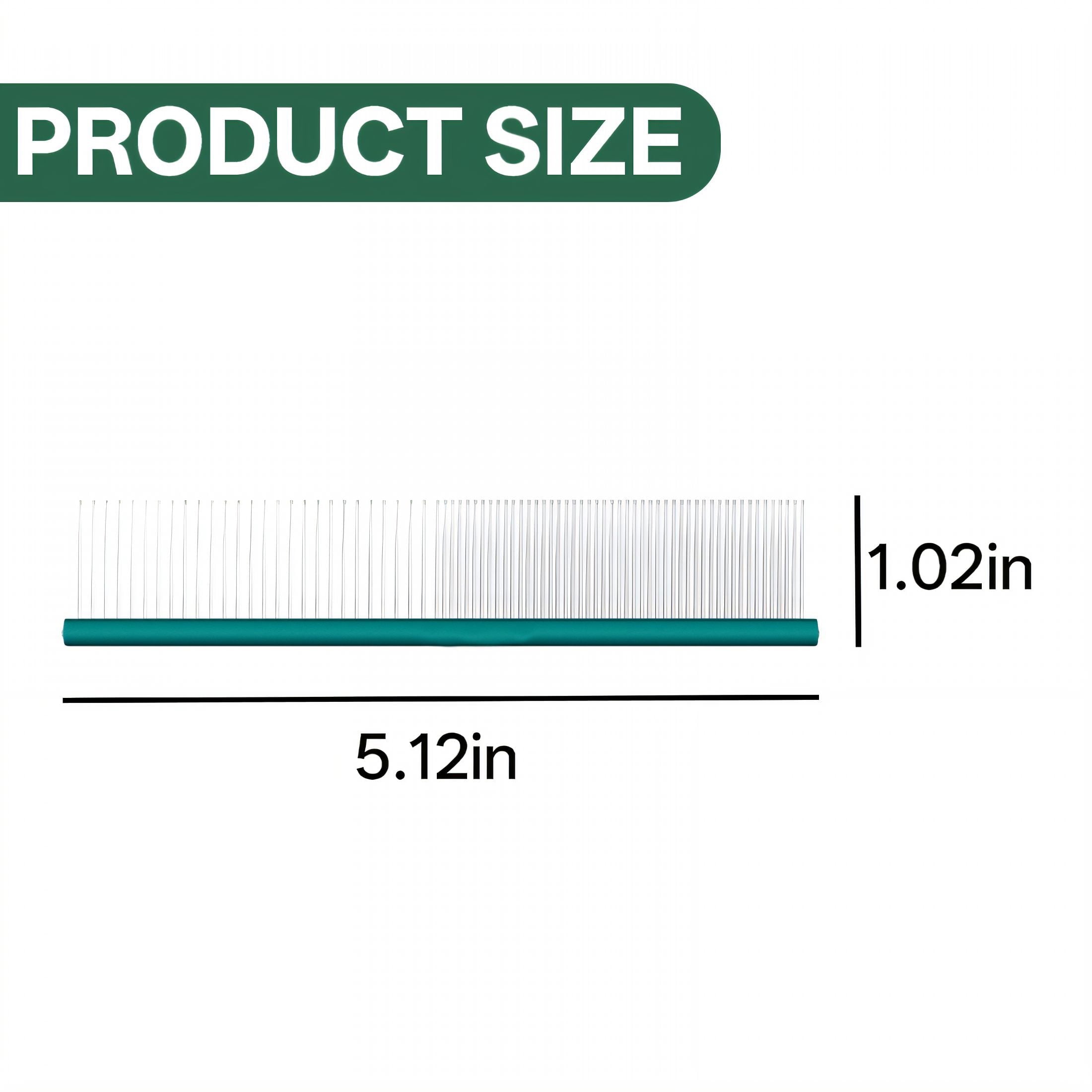 ACDANC Dog Comb,Stainless Steel Dematting Comb for Dogs,For All Pet Hair Areas Metal Comb,Green