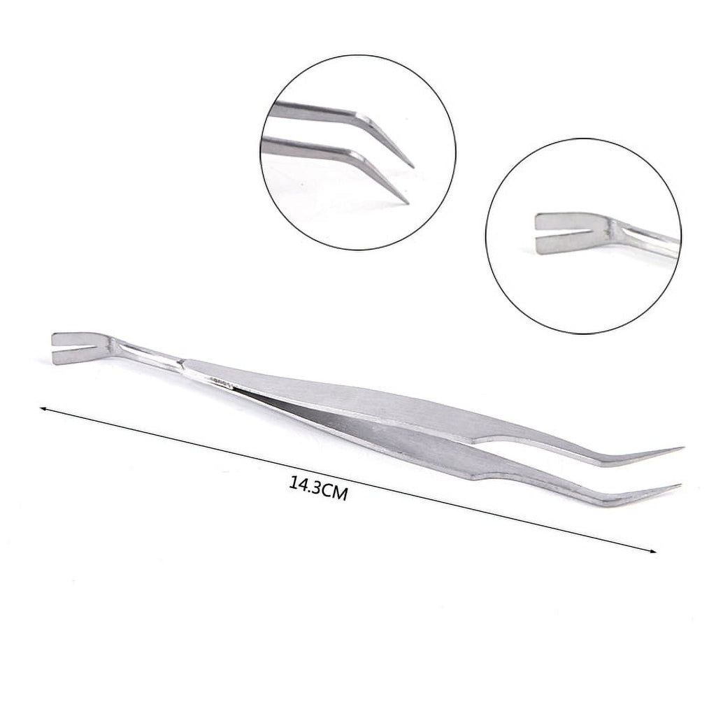 2 In 1 Stainless Steel Tick Tweezers Professional Tick Removal Tool for Cat Dog