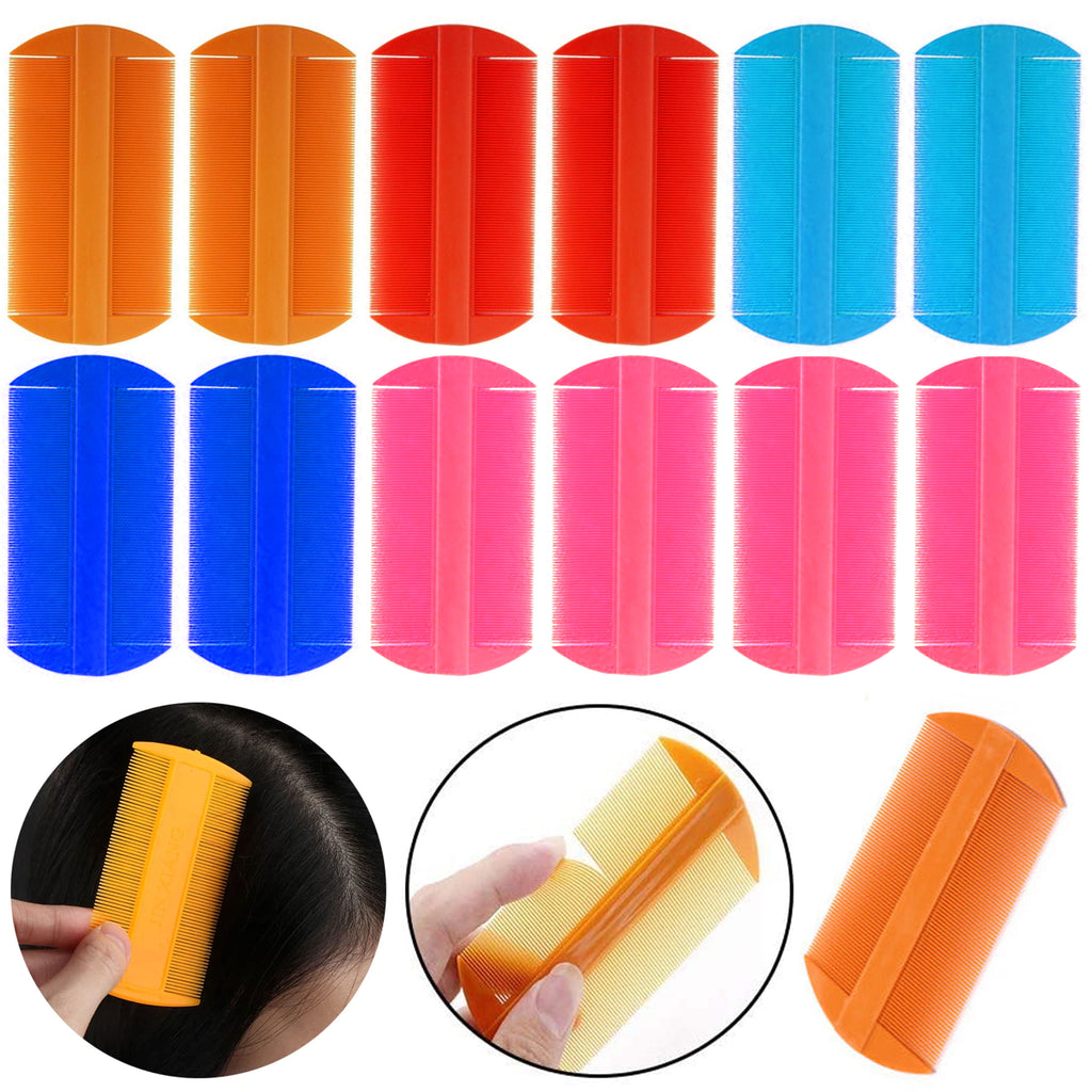 3 Fine Tooth Compact Comb Hair Head Lice Remove Ticks Nit Double Sided Grooming