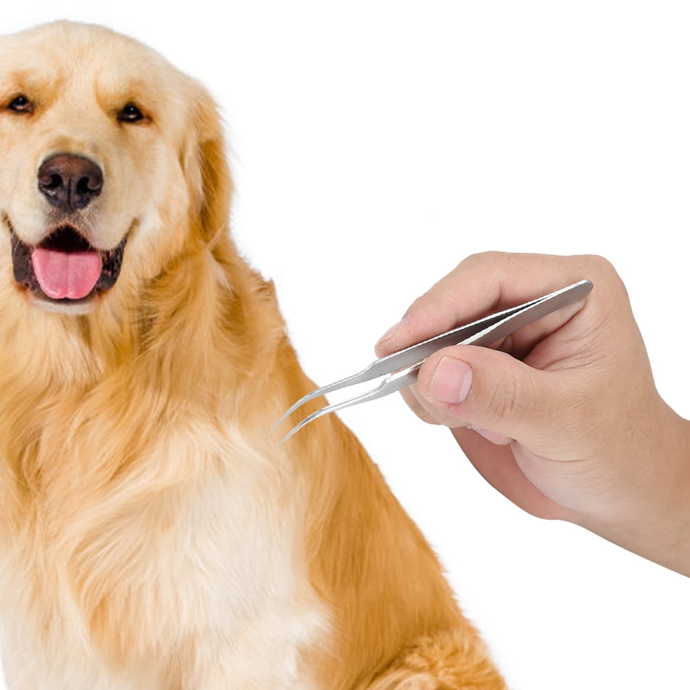 Stainless Steel Tick Remover For Pets, Dog  Cat Flea/Louse Clip, Tweezers, Grooming Kit