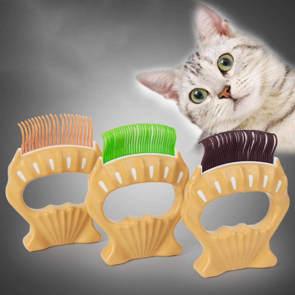 Cat Comb Pet Massage Comb Cat Shell Comb Cat Grooming and Deshedding Comb Pet Short and Long Hair Removal Comb Double Sided Pet Lice Comb Fine Teeth Dandruff Comb for Dog Cat