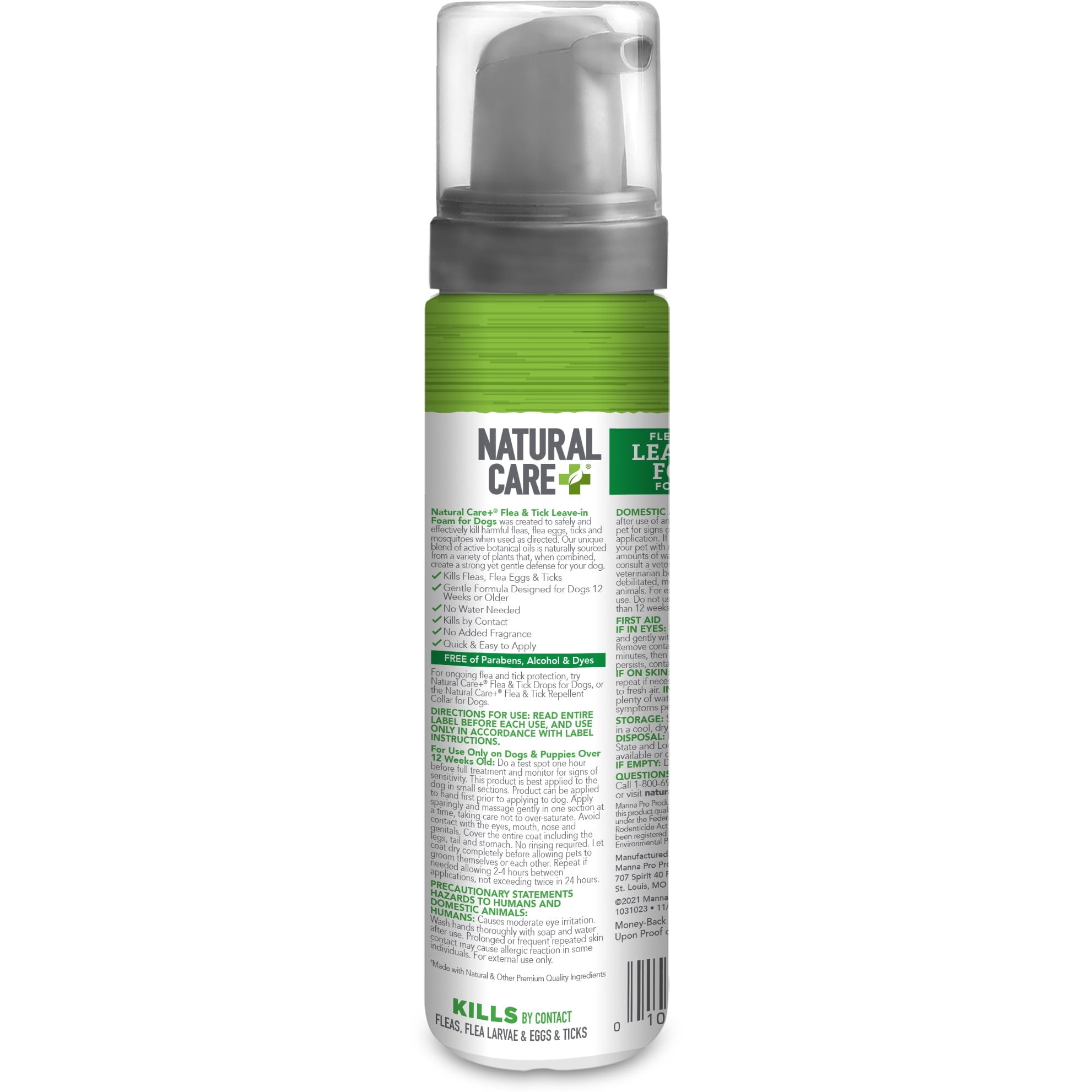 Natural Care Flea & Tick Leave-In Foam for Dogs - 8 Ounces
