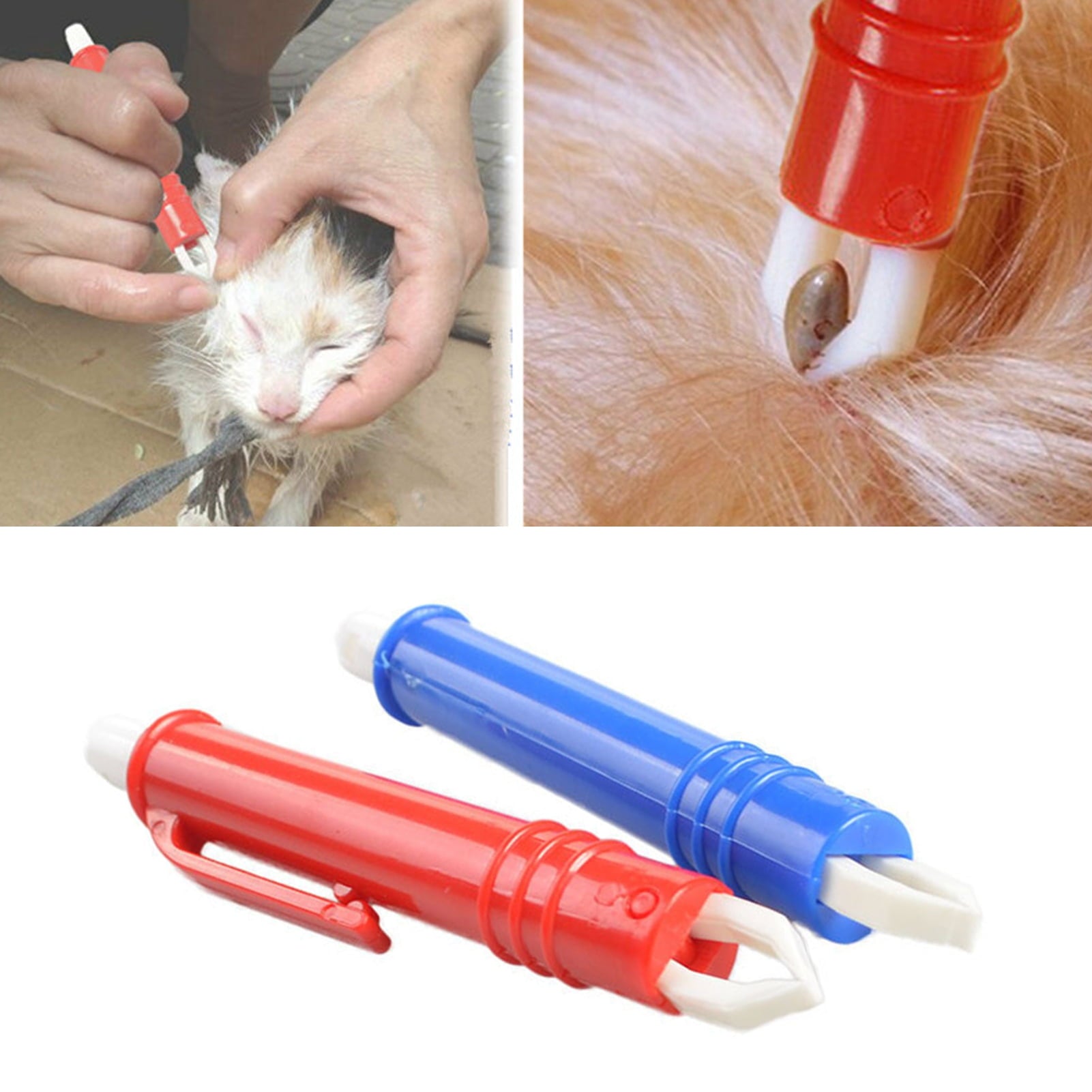 jiaroswwei Flea Clip Ergonomics Handle Removing Ticks Lightweight Mite Anti Dog Cat Ticks Remover Tool for Home Use