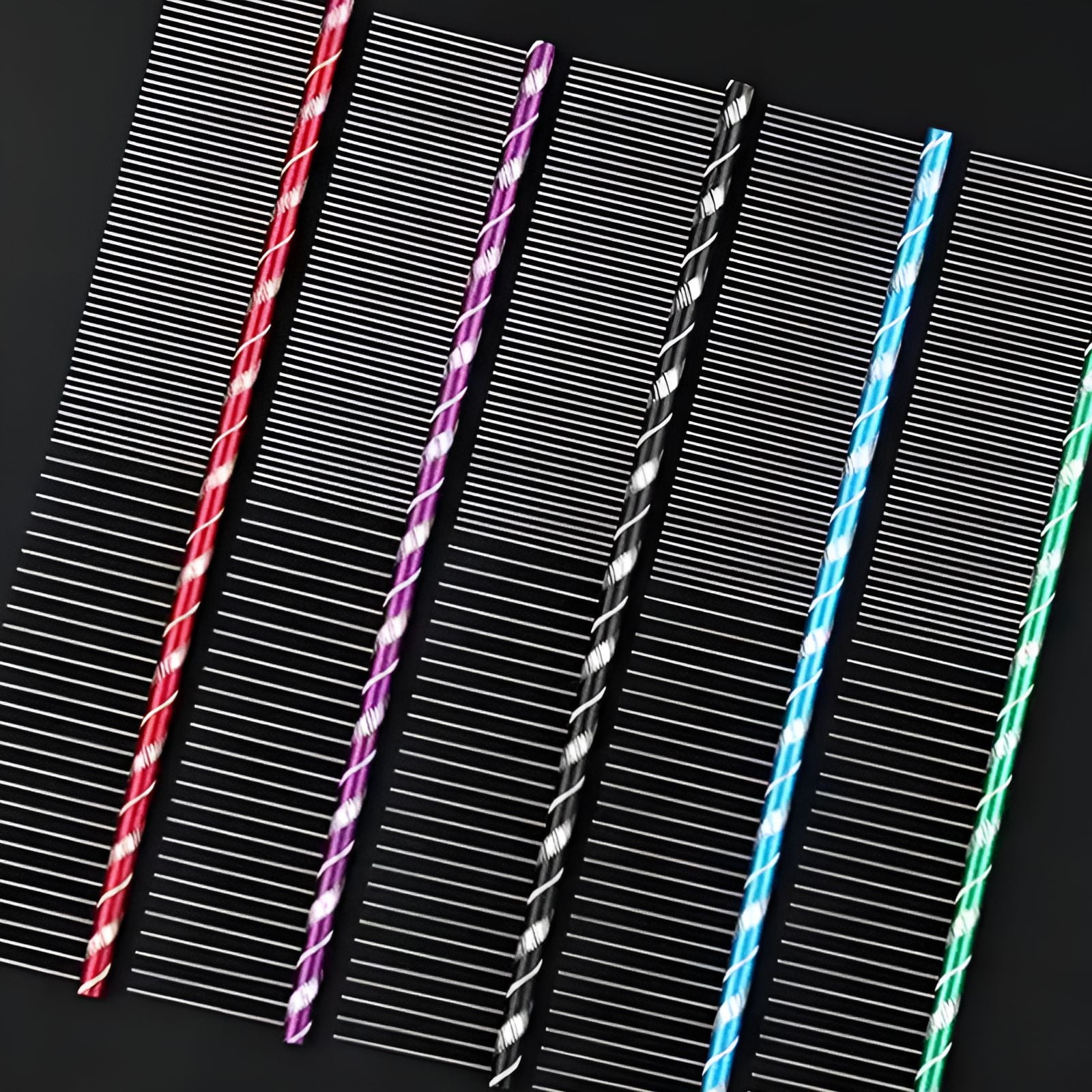 ACDANC Dog Comb,Stainless Steel Cat Comb,Removing Float Hair Combing Tangled Hair Metal Comb,Red