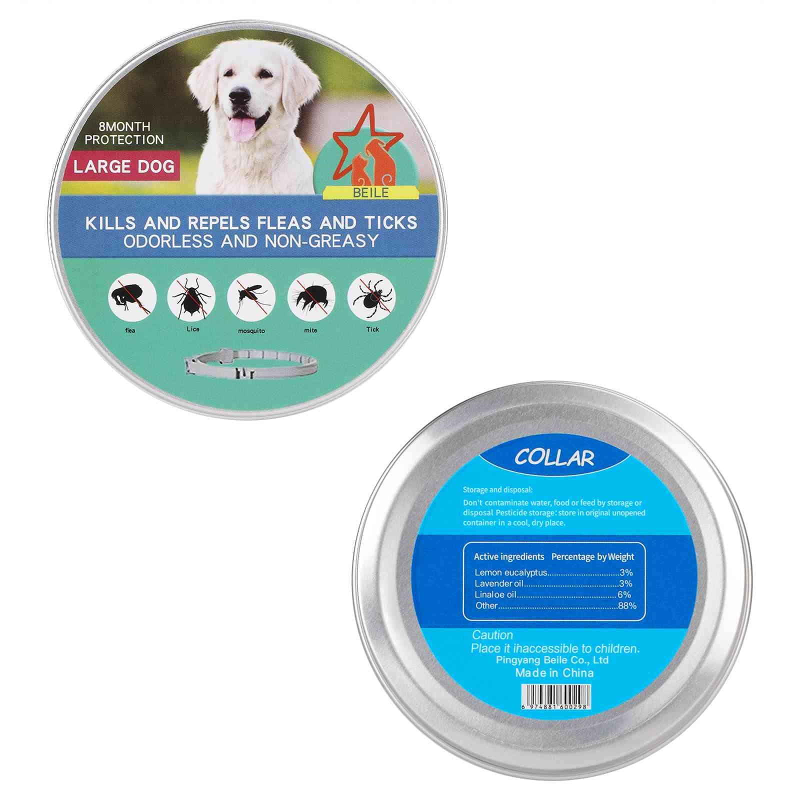 UrbanX Natural Ingredients, Flea and Tick Prevention and Treatment Collar for Norwegian Buhund and Other Medium Size Herding Dogs Dogs. Waterproof & Adjustable. (2 Pack with Comb)